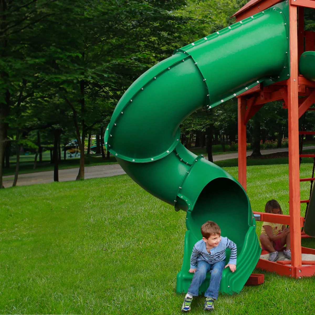 7’ Turbo Tube Slide by Swing-N-Slide - Green