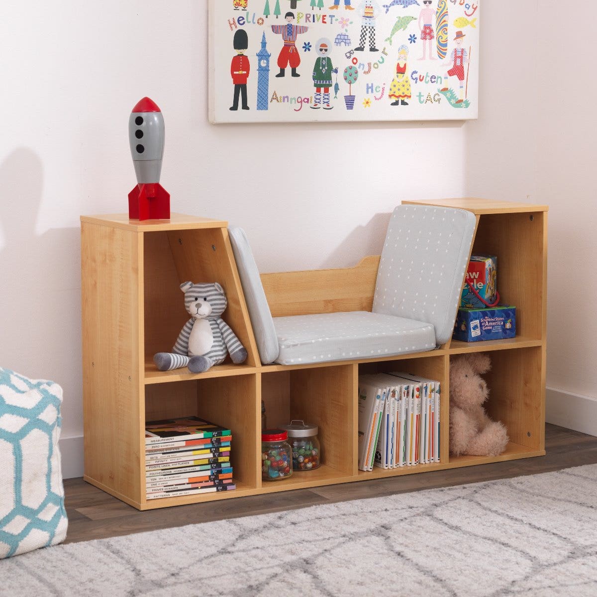 Bookcase with Reading Nook - Natural - Image 2