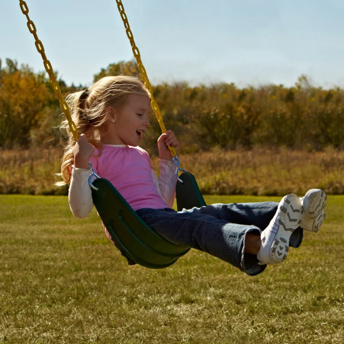 Extra Duty Green Swings & Ring/Trapeze Bar (2-Pack) by Swing-N-Slide - Image 3