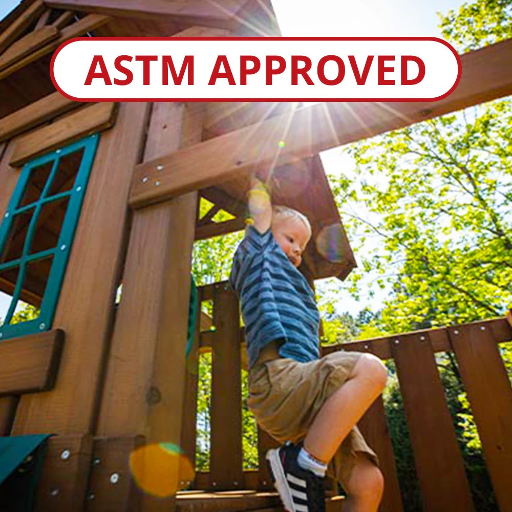 Jamboree Fort Play Set Wooden Swing Set by Swing-N-Slide - Installation Available - Image 7