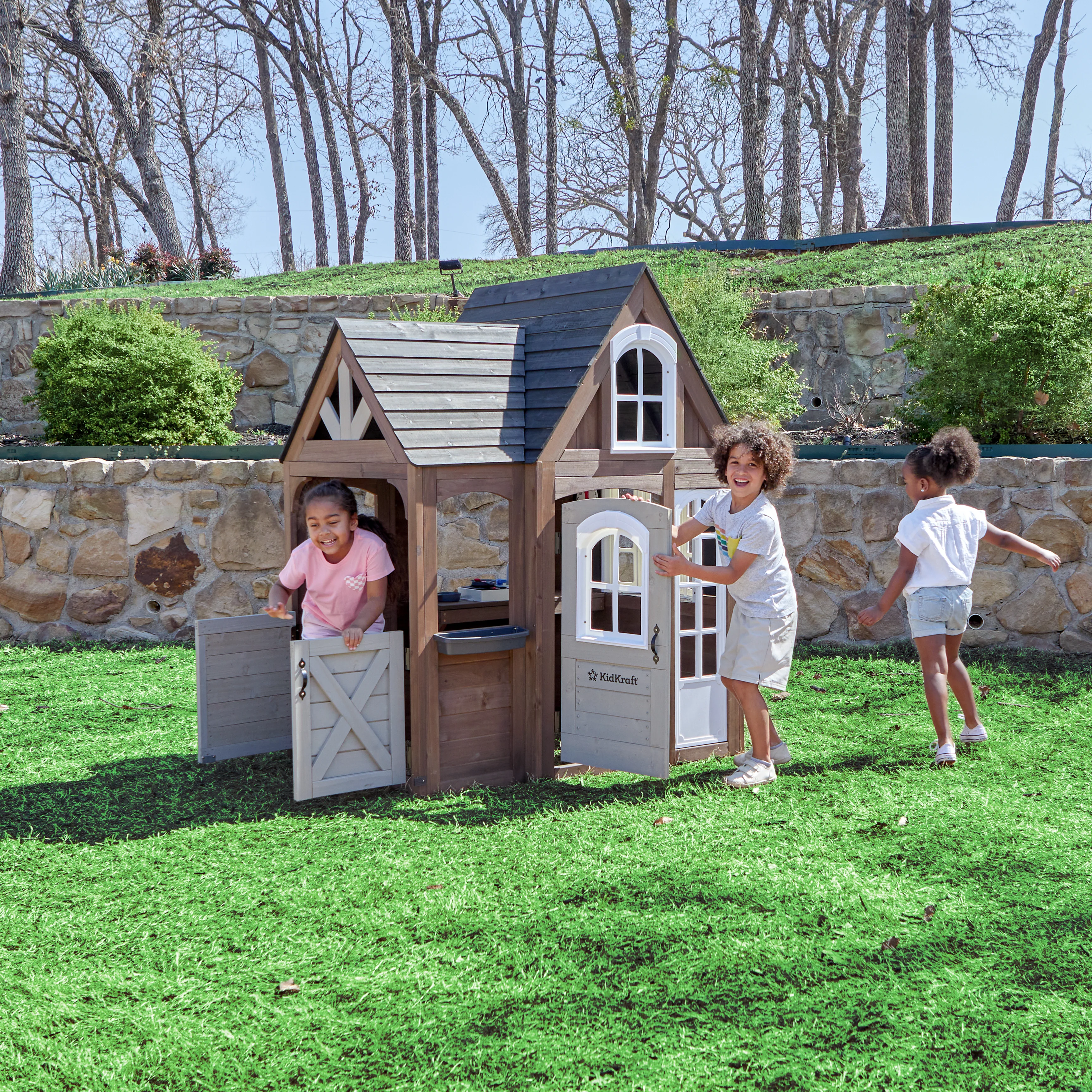 Timberwood Wooden Outdoor Playhouse - Image 3