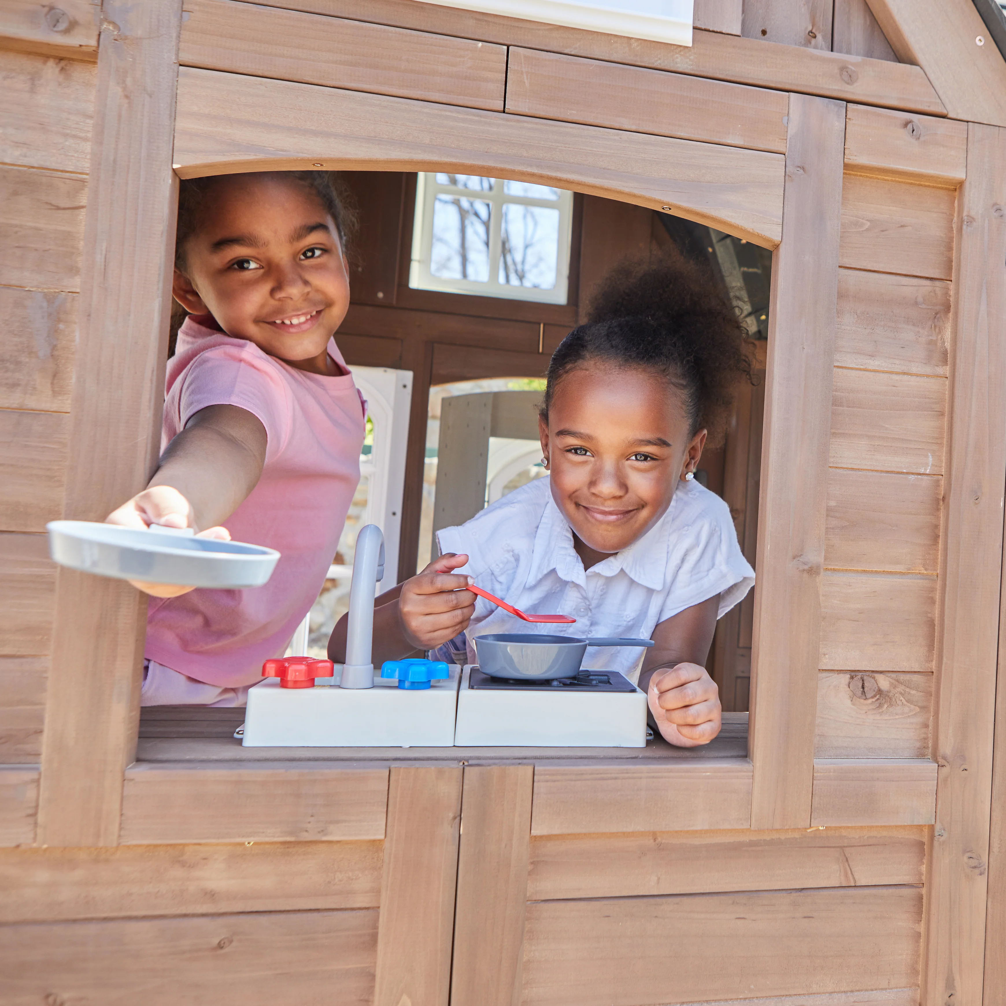 Timberwood Wooden Outdoor Playhouse - Image 5